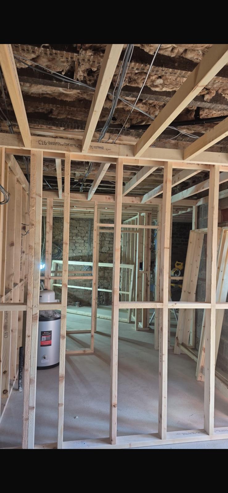 Interior timber frame and floor joists